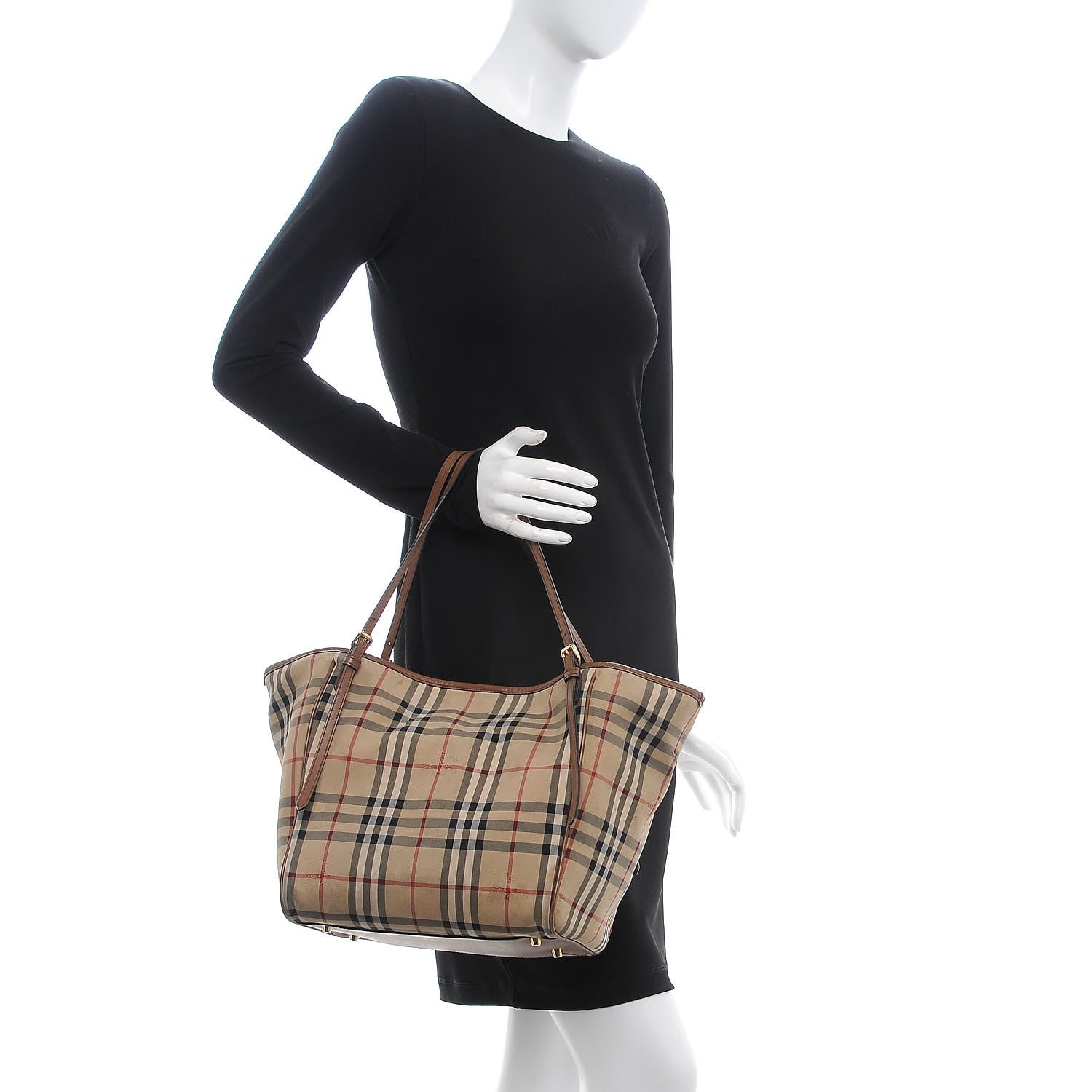 Burberry Horseferry Check Small Canterbury Tote Tan 2 of 20