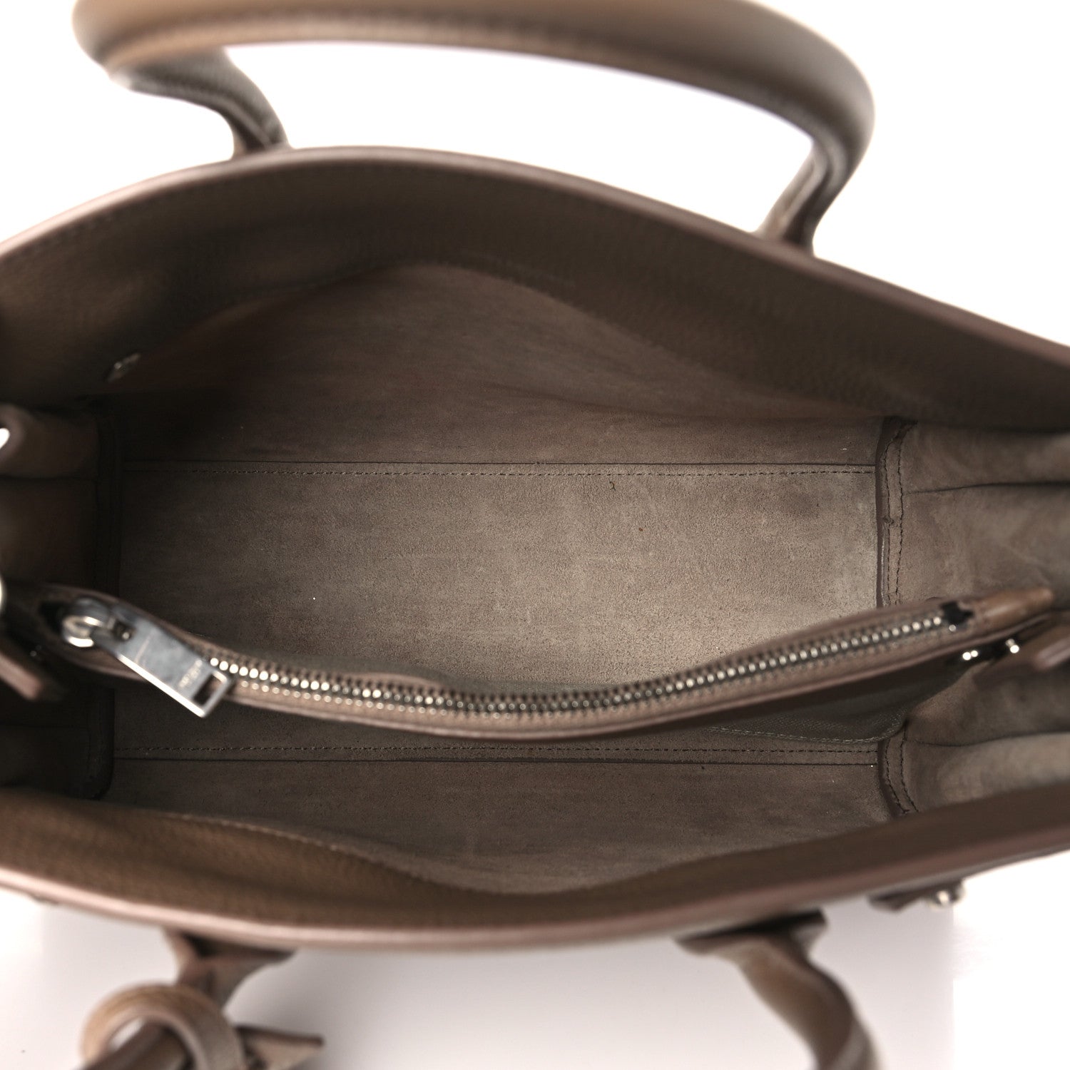 Saint Laurent Grained Calfskin Baby Sac De Jour Souple Taupe 6 of 14