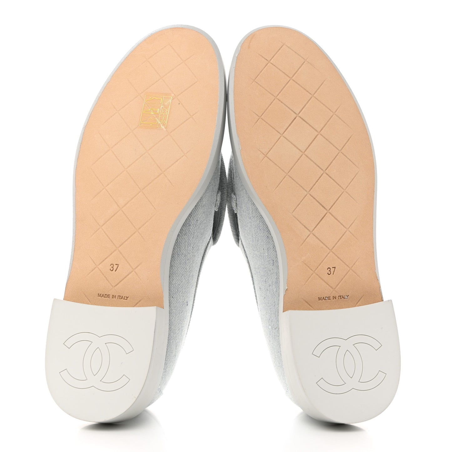 Denim CC Turnlock Loafers 37 Blue