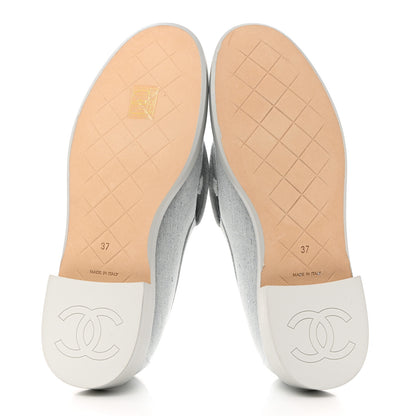 Chanel Denim CC Turnlock Loafers 37 Blue 5 of 9