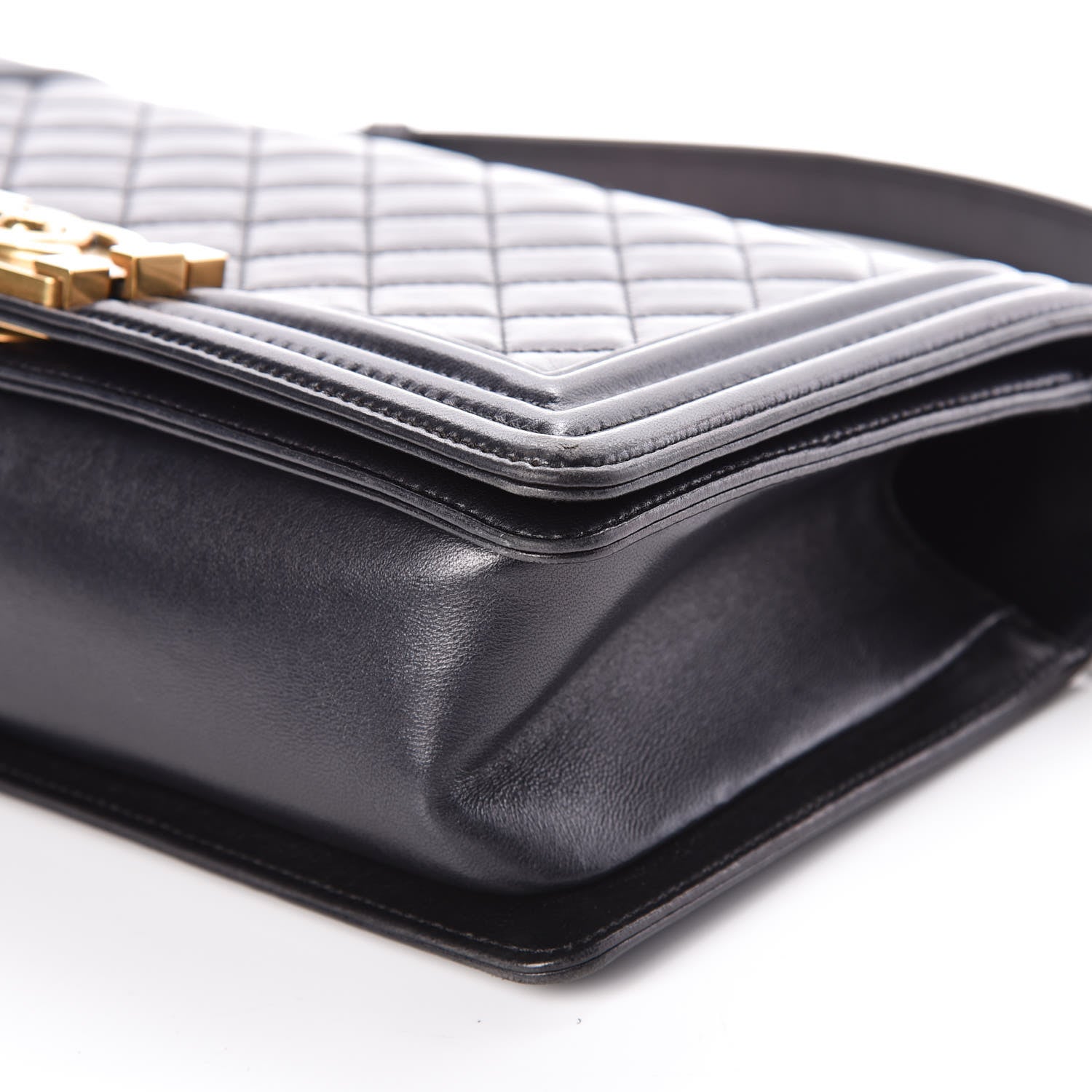 Chanel Lambskin Quilted Medium Boy Flap Pearly Black 6 of 10