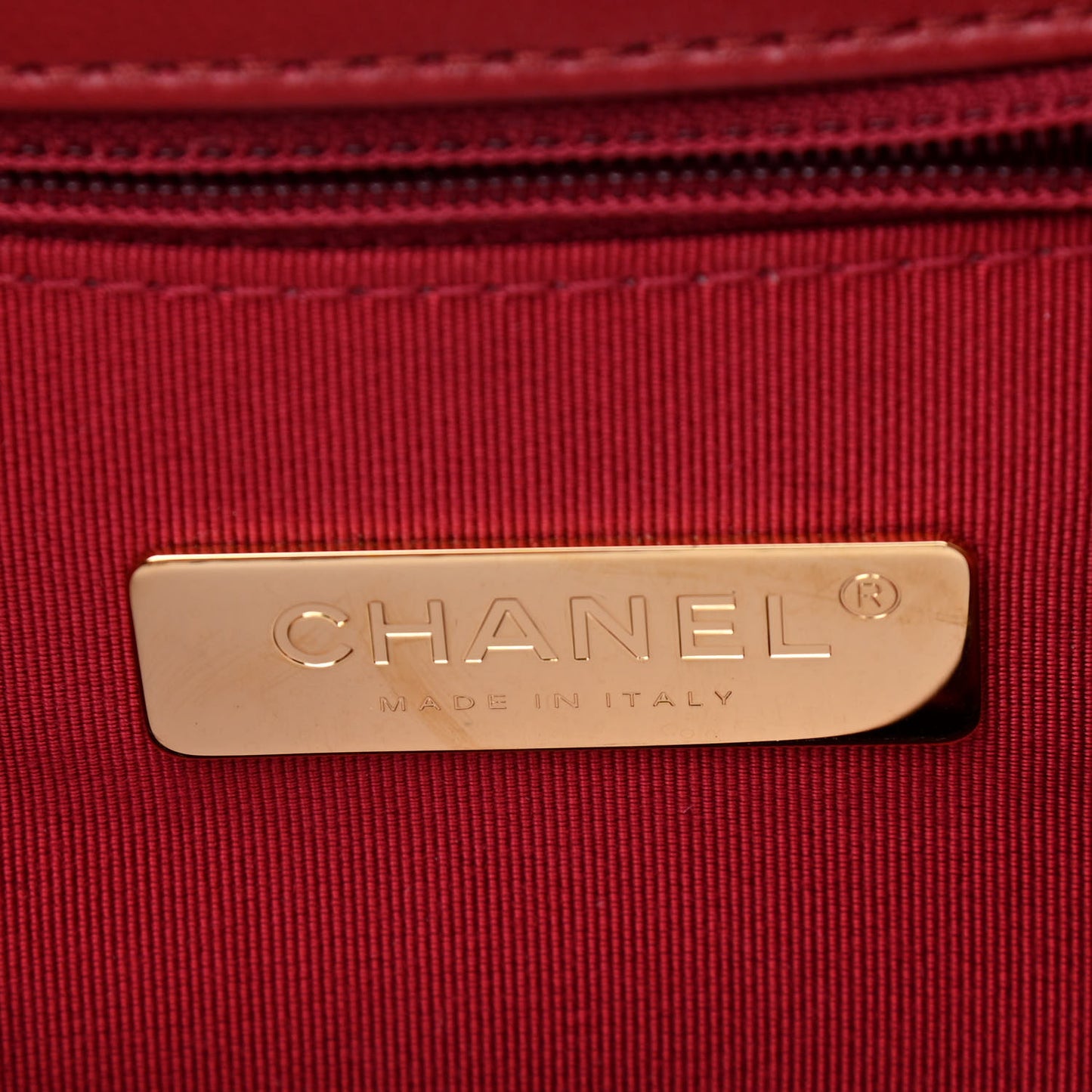 Goatskin Quilted Medium Chanel 19 Flap Red