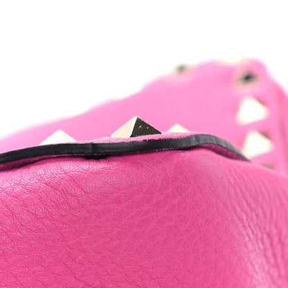 Valentino Garavani Pebbled Calfskin Mini Rockstud Flip-Lock Messenger Bag Pink Orchid 7 of 10