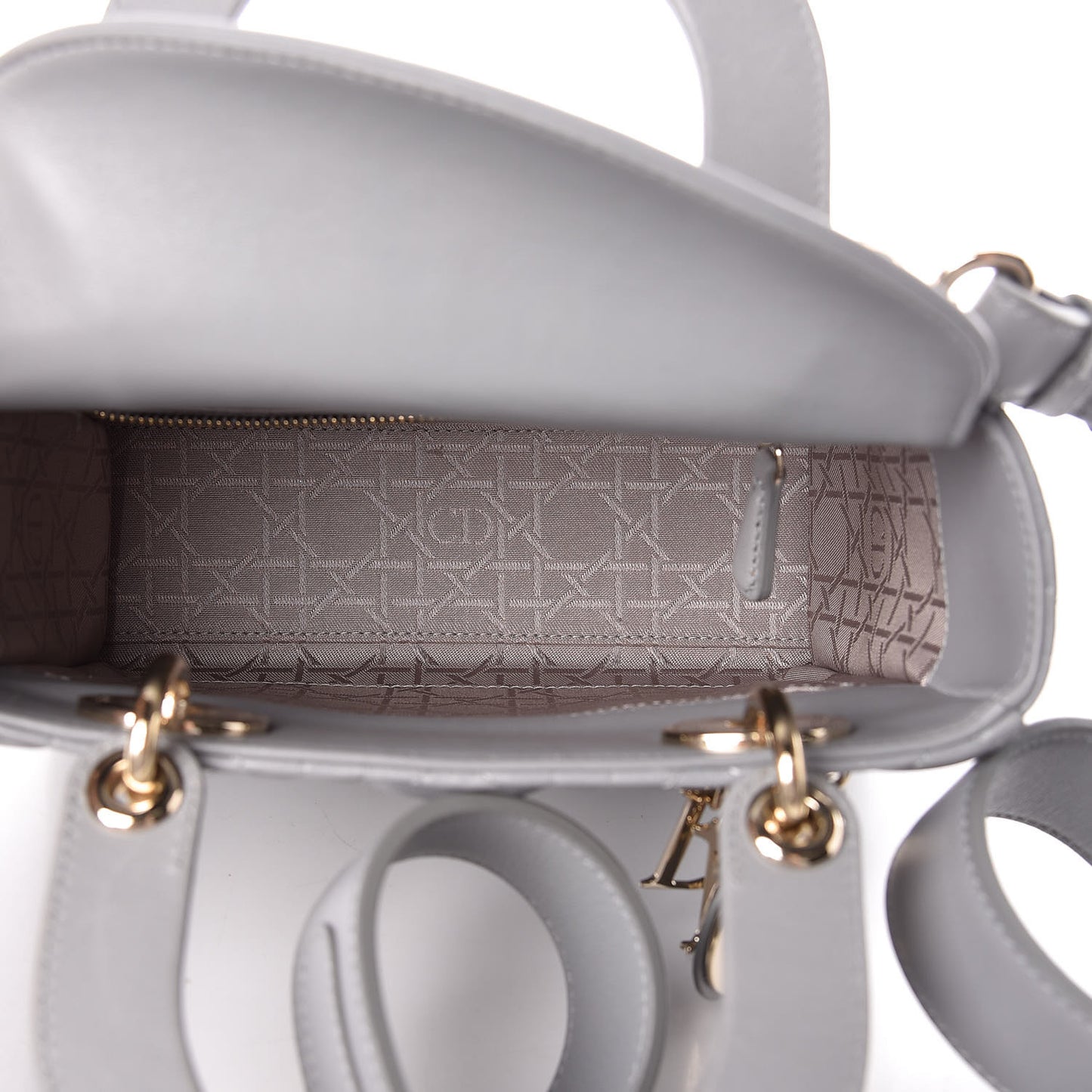 Lambskin Cannage Small My Lady Dior Gris