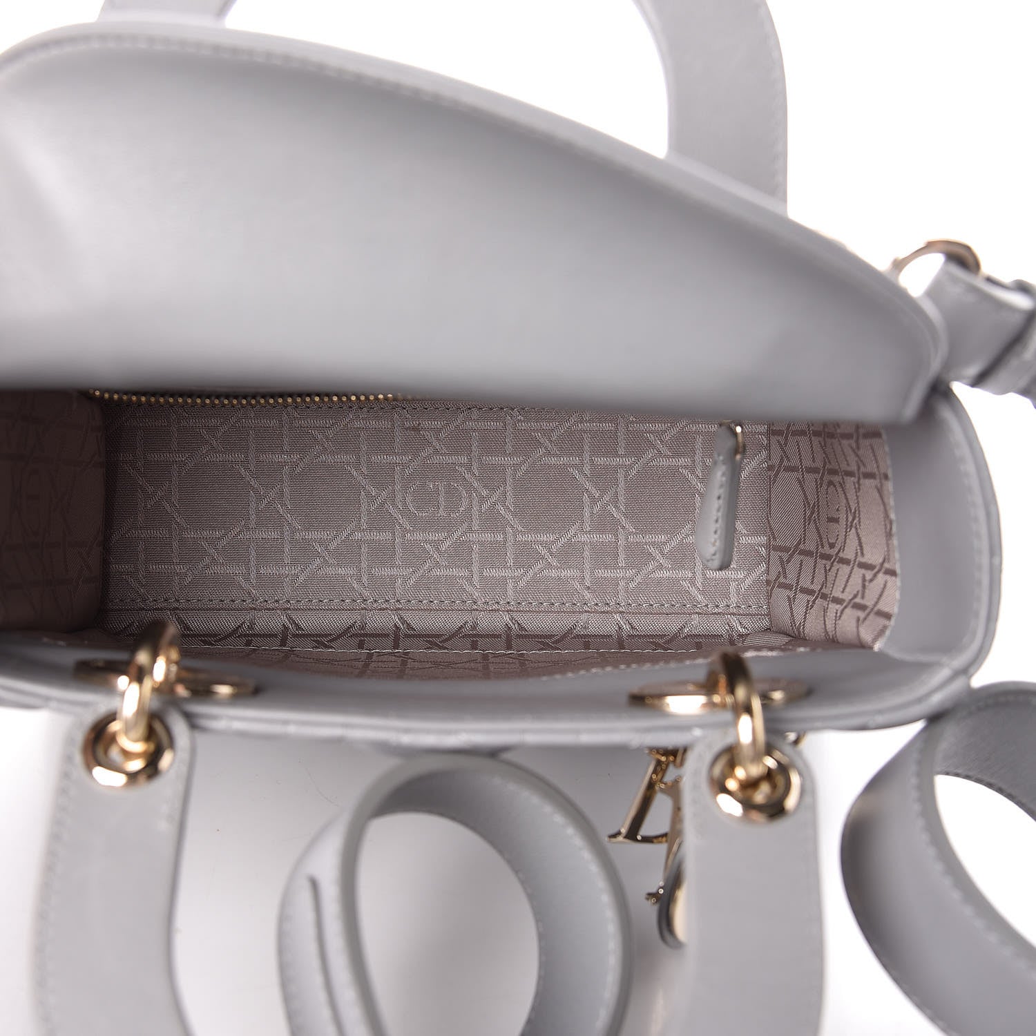 Christian Dior Lambskin Cannage Small My Lady Dior Gris 5 of 12