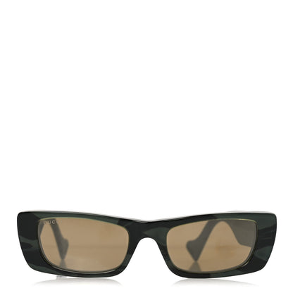 Gucci Acetate Rectangular GG0516S Sunglasses Green Bronze 2 of 7
