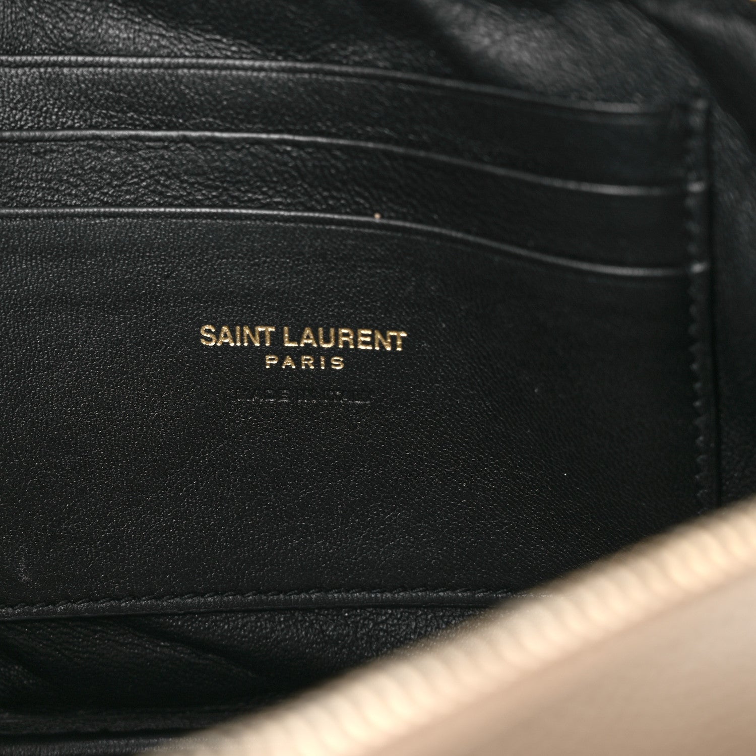 Saint Laurent Grain De Poudre Matelasse Monogram Mini Lou Camera Bag Taupe 6 of 11