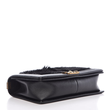 Chanel Goat Hair New Medium Boy Flap Black 4 of 15