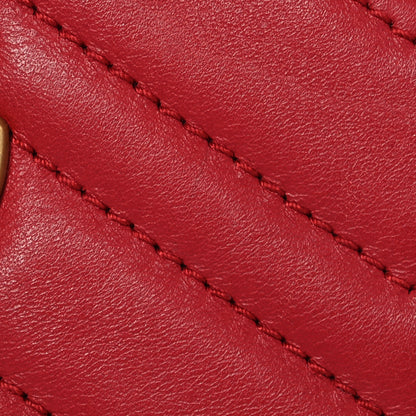 Gucci Calfskin Matelasse GG Marmont Belt Bag 75 30 Hibiscus Red 9 of 16