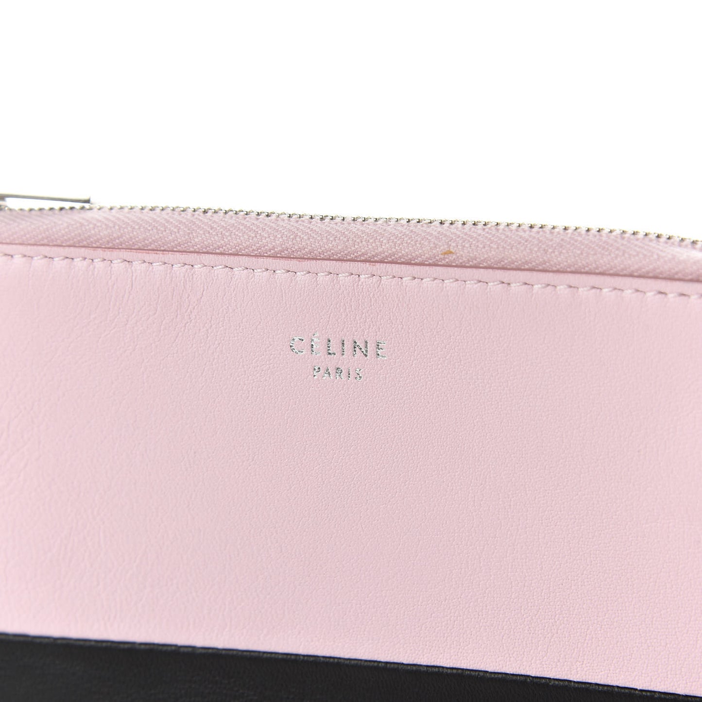 Lambskin Bi-Color Solo Coin Card Case Pale Pink Espresso