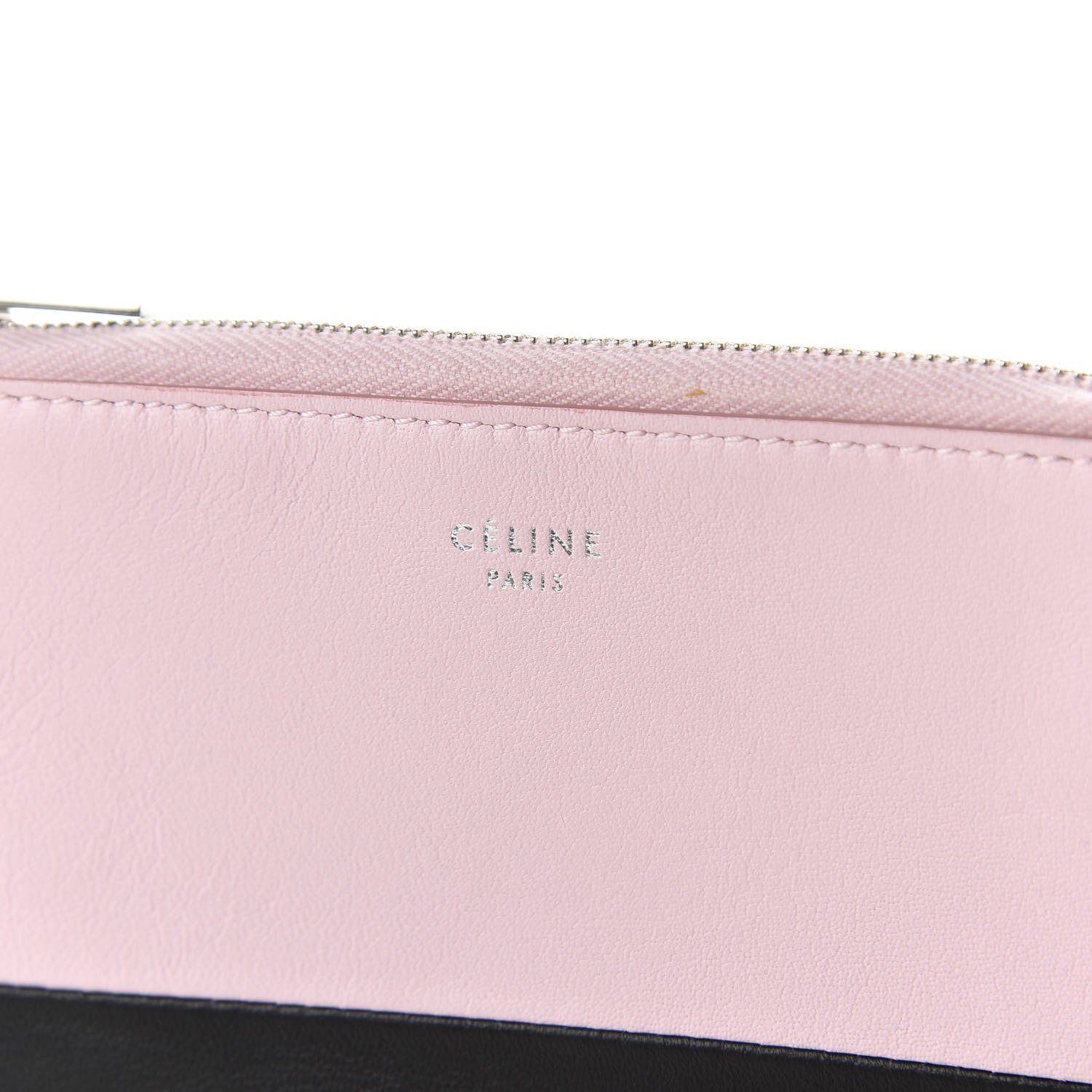 Celine Lambskin Bi-Color Solo Coin Card Case Pale Pink Espresso 8 of 8
