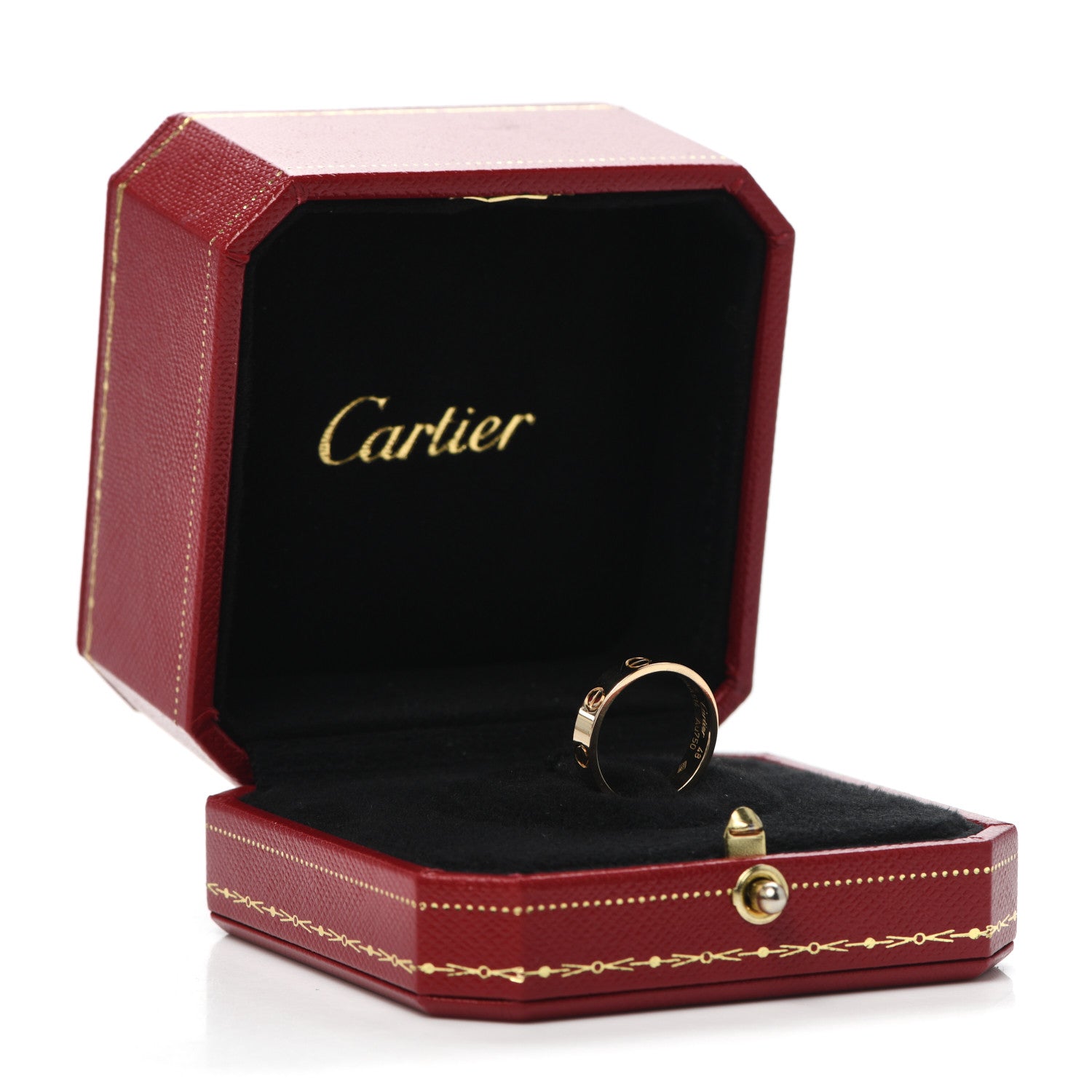 Cartier 18K Yellow Gold 3.5mm LOVE Wedding Band Ring 48 4.5 5 of 5