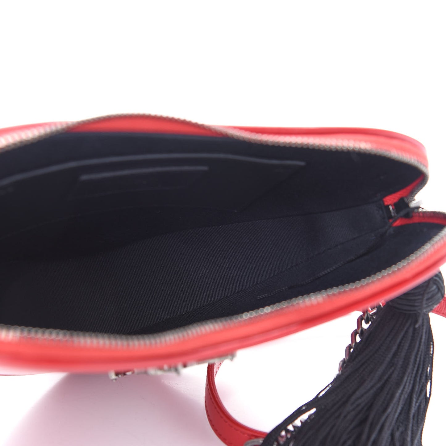 Calfskin Heart Monogram Crossbody Red