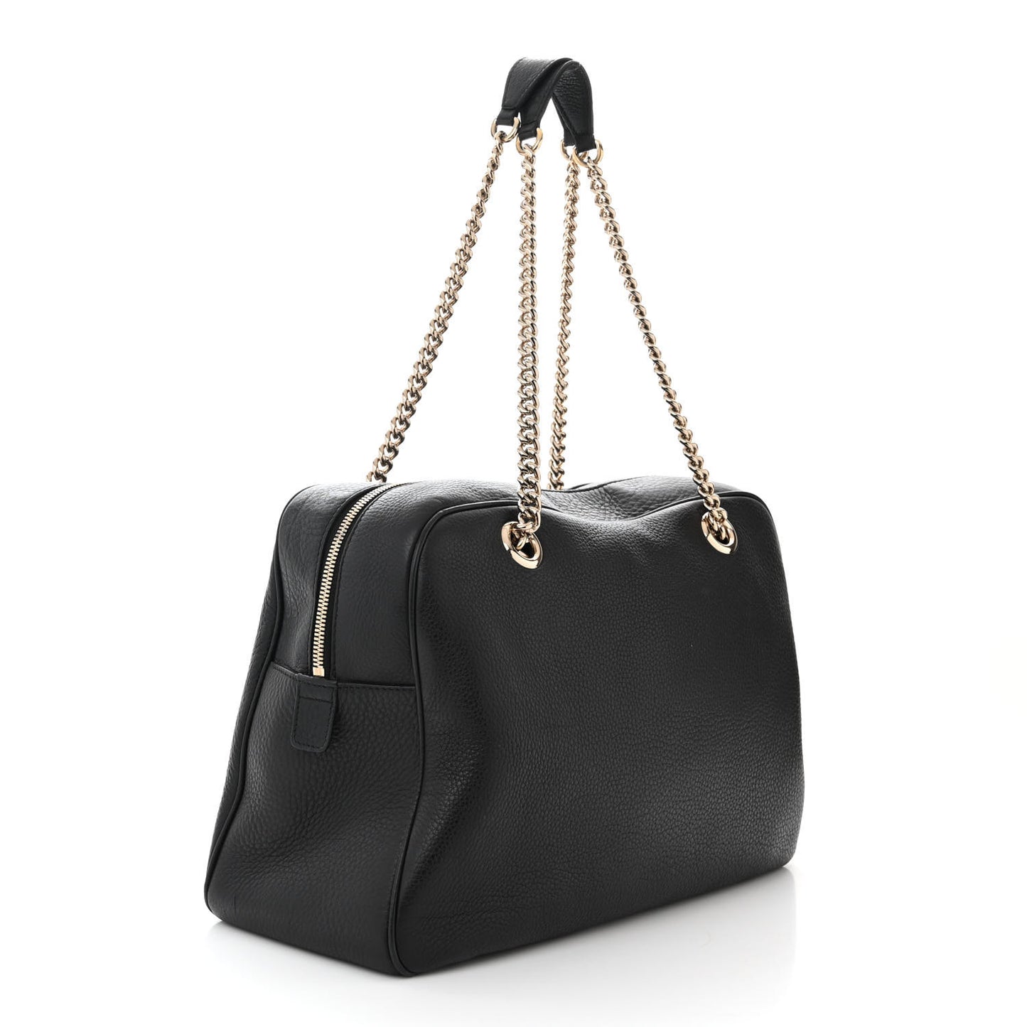 Pebbled Calfskin Medium Soho Bowler Black