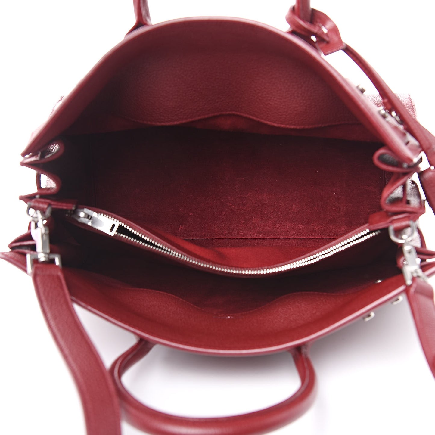 Grained Calfskin Small Supple Sac De Jour Dark Pallisandre