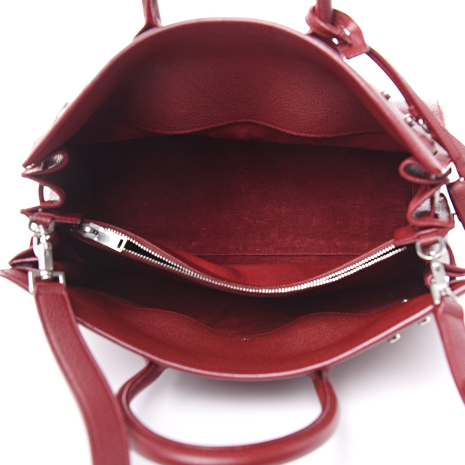 Saint Laurent Grained Calfskin Small Supple Sac De Jour Dark Pallisandre 5 of 10