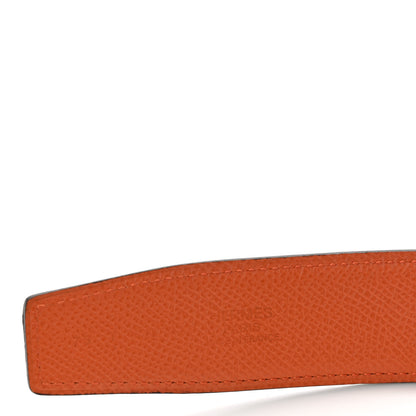 Hermes Swift Epsom 32mm H Belt 75 Black Orange 5 of 6