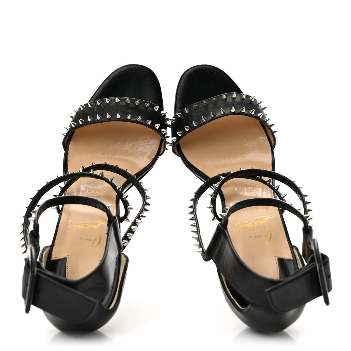Christian Louboutin Kid Choca Lux 120 Sandals 39 Black 2 of 10