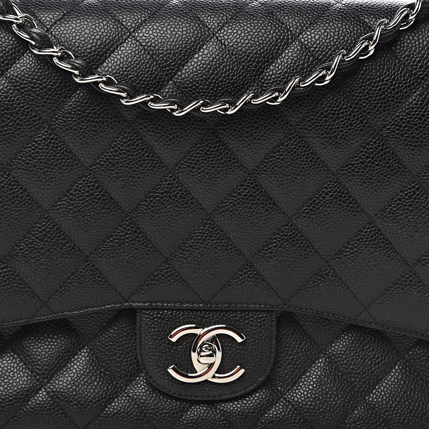 Chanel Caviar Quilted Maxi Double Flap Black 11 of 11