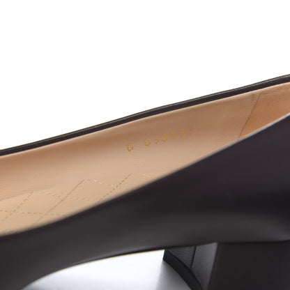 Chanel Lambskin CC Cap Toe Pumps 38.5 Dark Brown Black 7 of 9