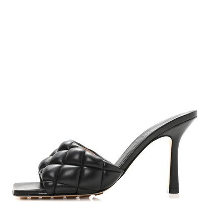 Bottega Veneta Nappa Matelasse Padded Mule Sandals 36 Black 1 of 7