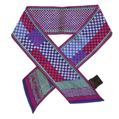 Louis Vuitton Silk Damier Aquarelle Bandeau Purple 1 of 8