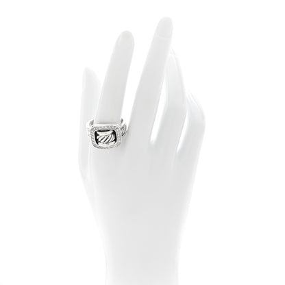 David Yurman Sterling Silver Diamond Buckle Ring 63 10.25 2 of 4