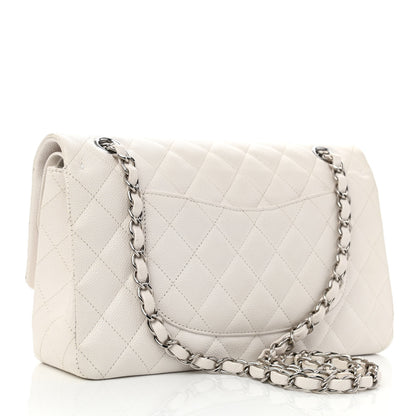 Chanel Caviar Quilted Medium Double Flap White 3 of 11