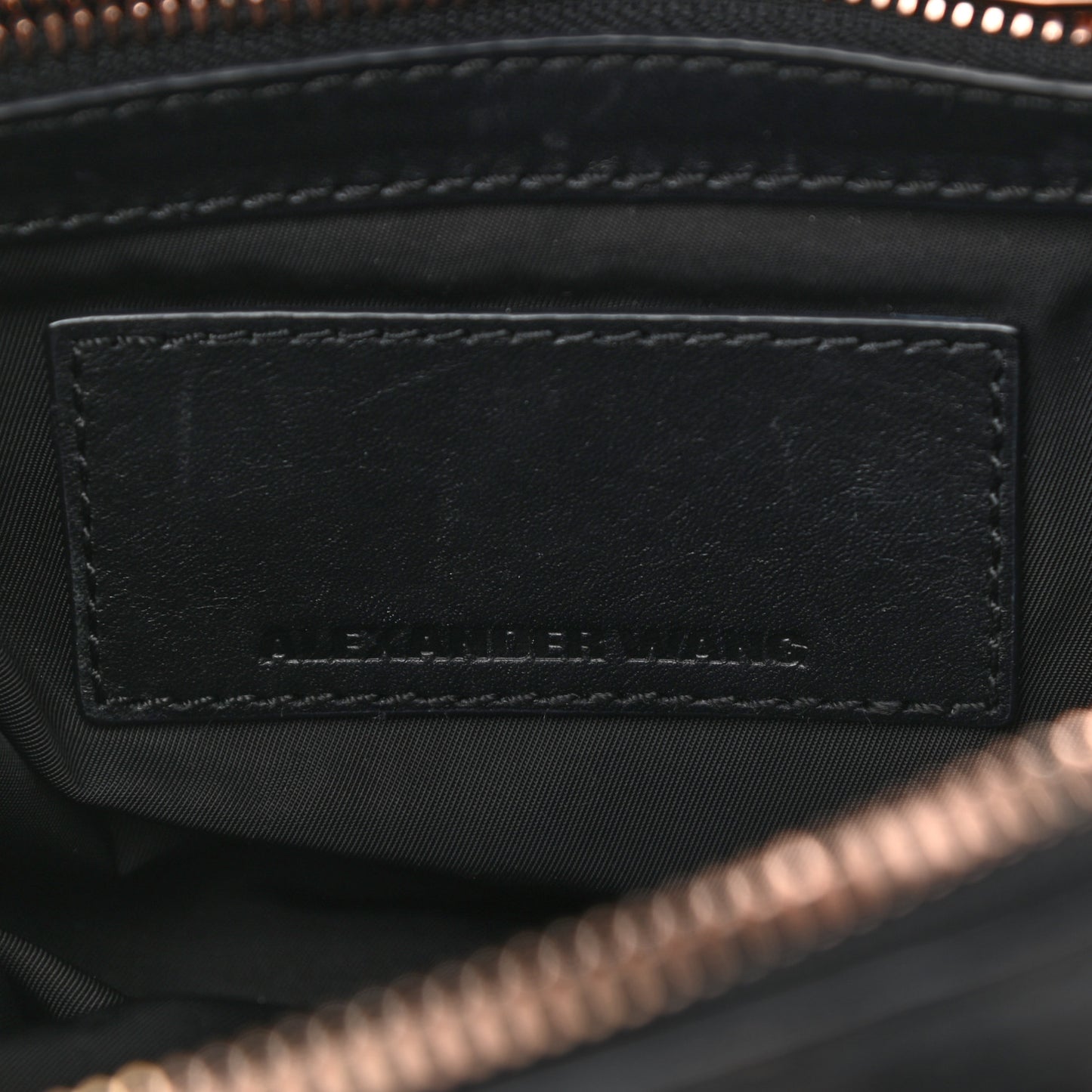 Pebbled Calfskin Mini Emile Black Rose Gold Hardware