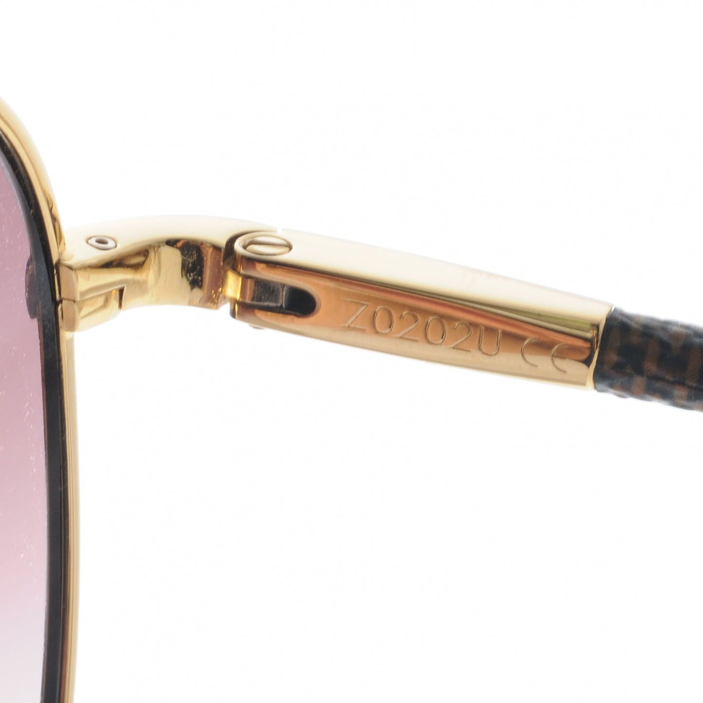 Damier Conspiration Pilote Aviator Sunglasses Gold