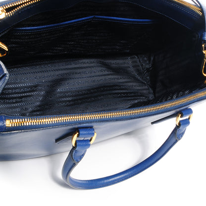 Prada Saffiano Lux Medium Double Zip Tote Bluette 5 of 10