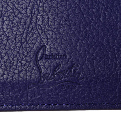 Christian Louboutin Calfskin Paris Spikes Kios Card Holder Purple 6 of 10