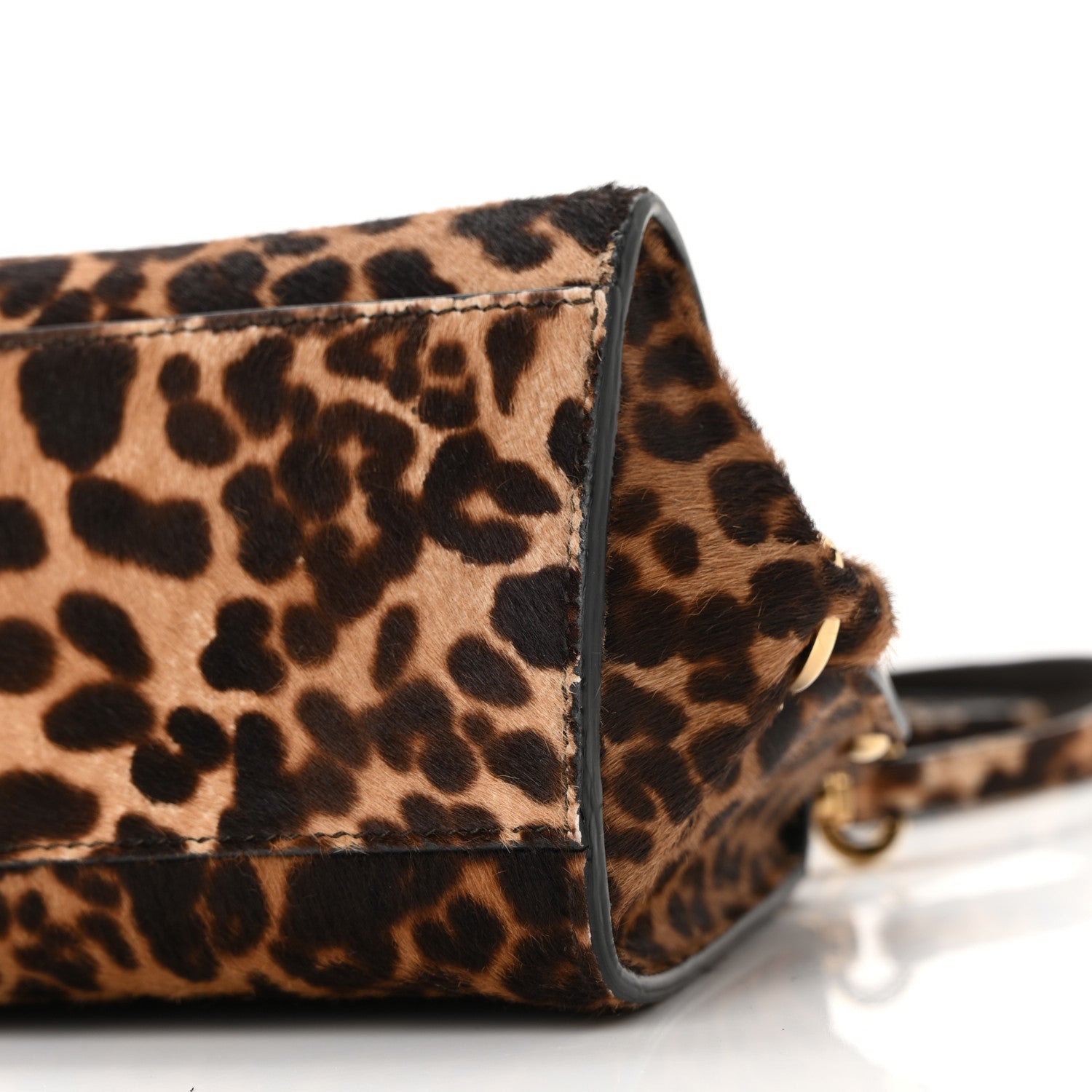 Salvatore Ferragamo Pony Hair Leopard Print Sofia Satchel Brown 9 of 9