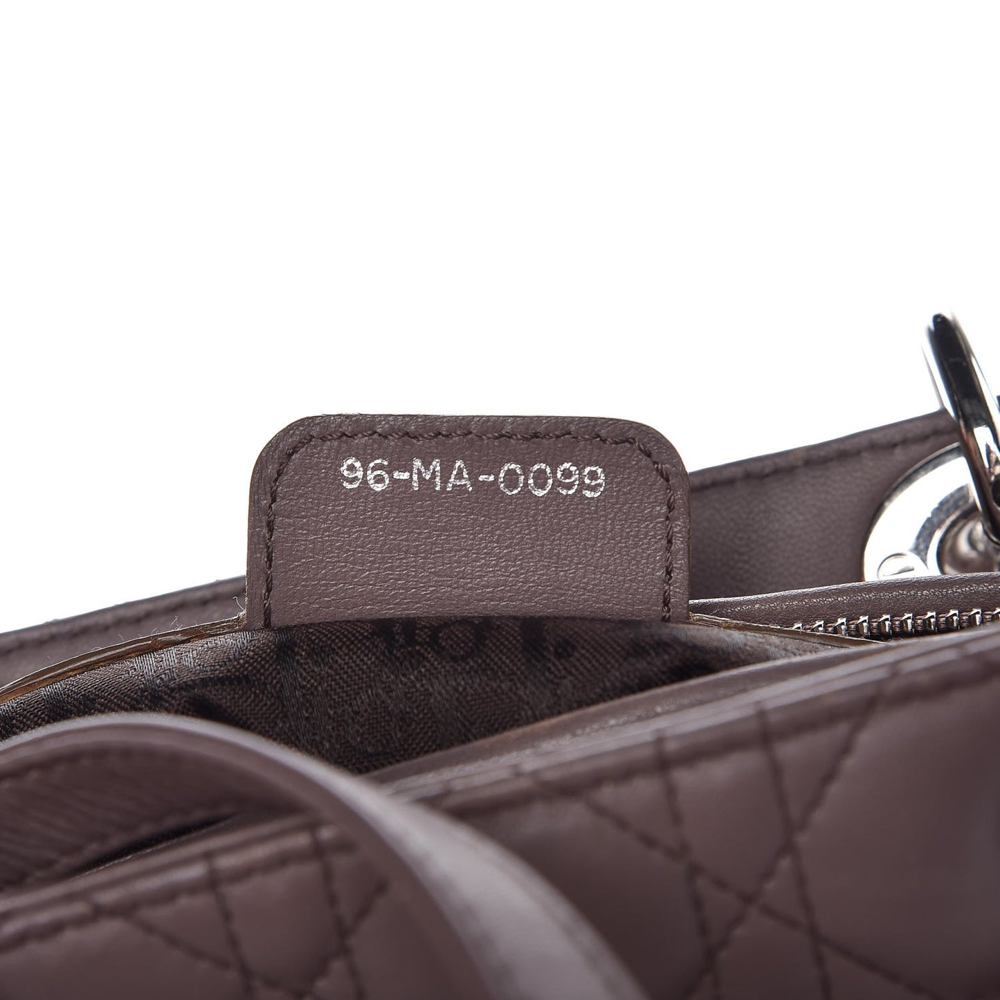 Lambskin Cannage Medium Lady Dior Grey