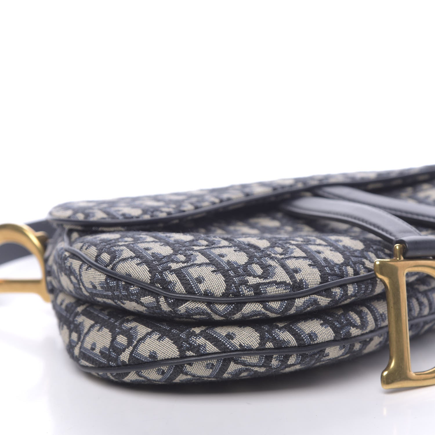 Christian Dior Oblique Saddle Bag Blue 8 of 11
