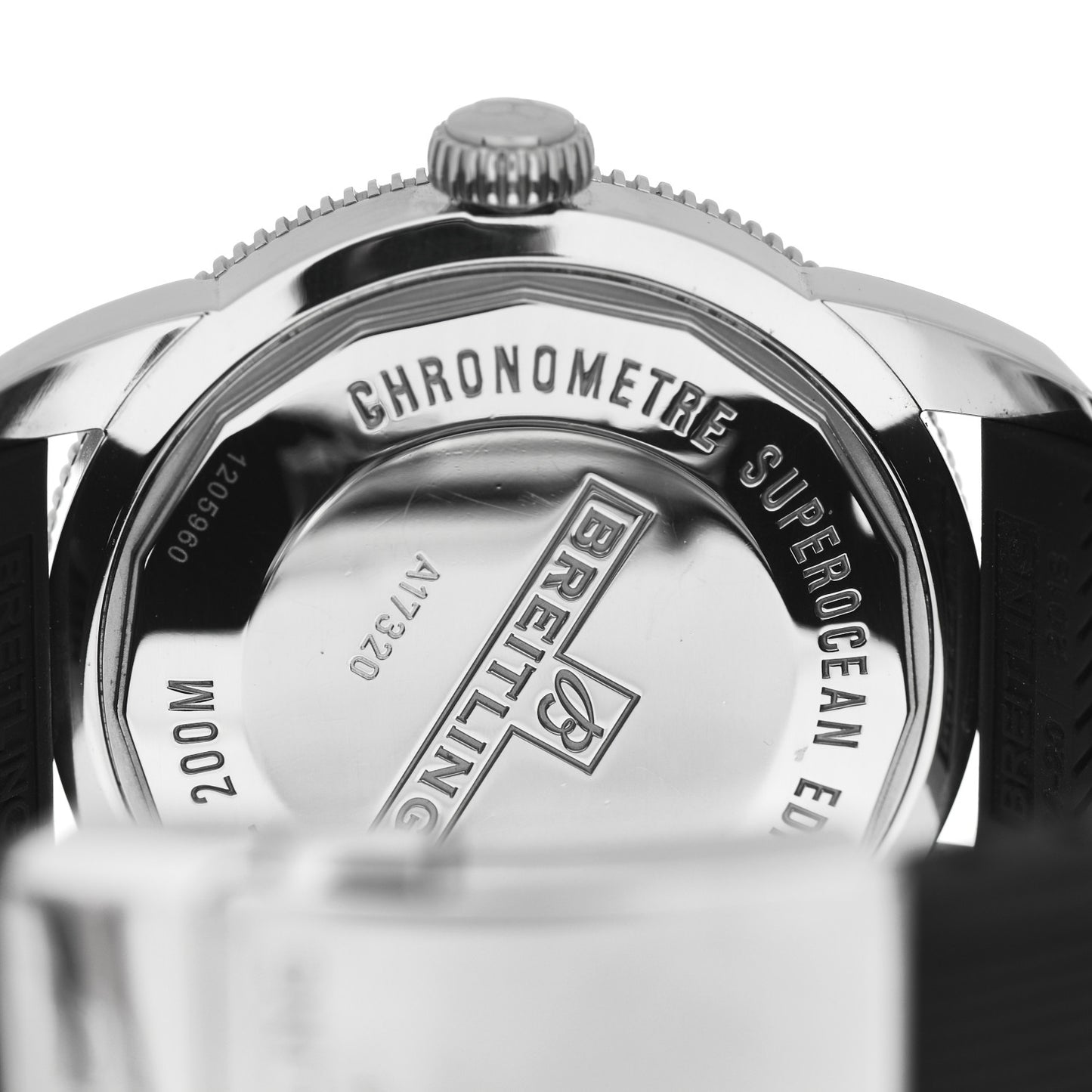 Stainless Steel Rubber 46mm Superocean Heritage II B20 Automatic Watch Black A17320