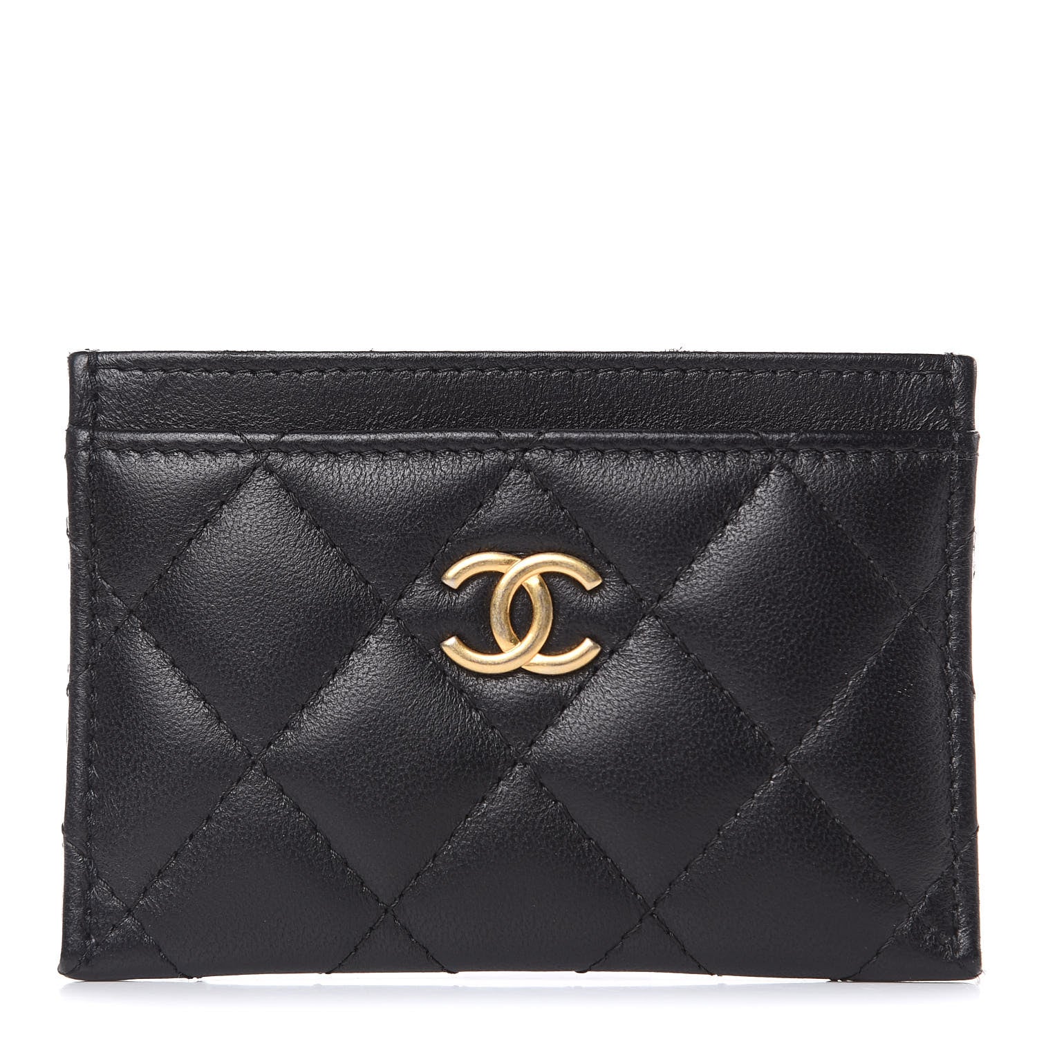 Chanel Lambskin Quilted Card Holder Black 1 of 9