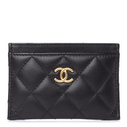 Chanel Lambskin Quilted Card Holder Black 1 of 9