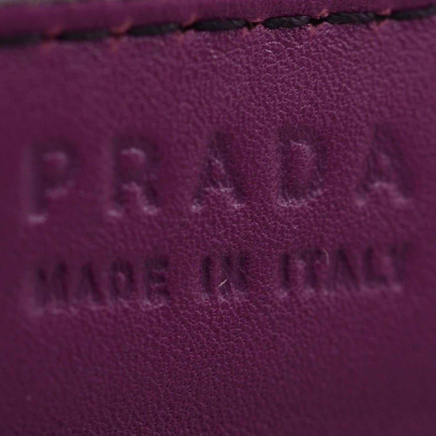 Prada Saffiano Jeweled Buckle Belt 36 90 6 of 9