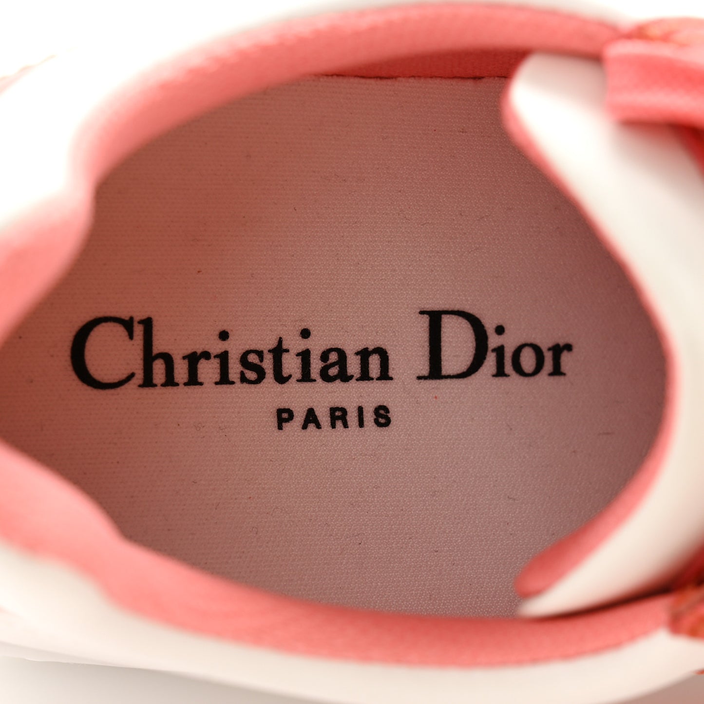 Calfskin Dior Star Ors Low Top Sneakers 37.5 Coral White