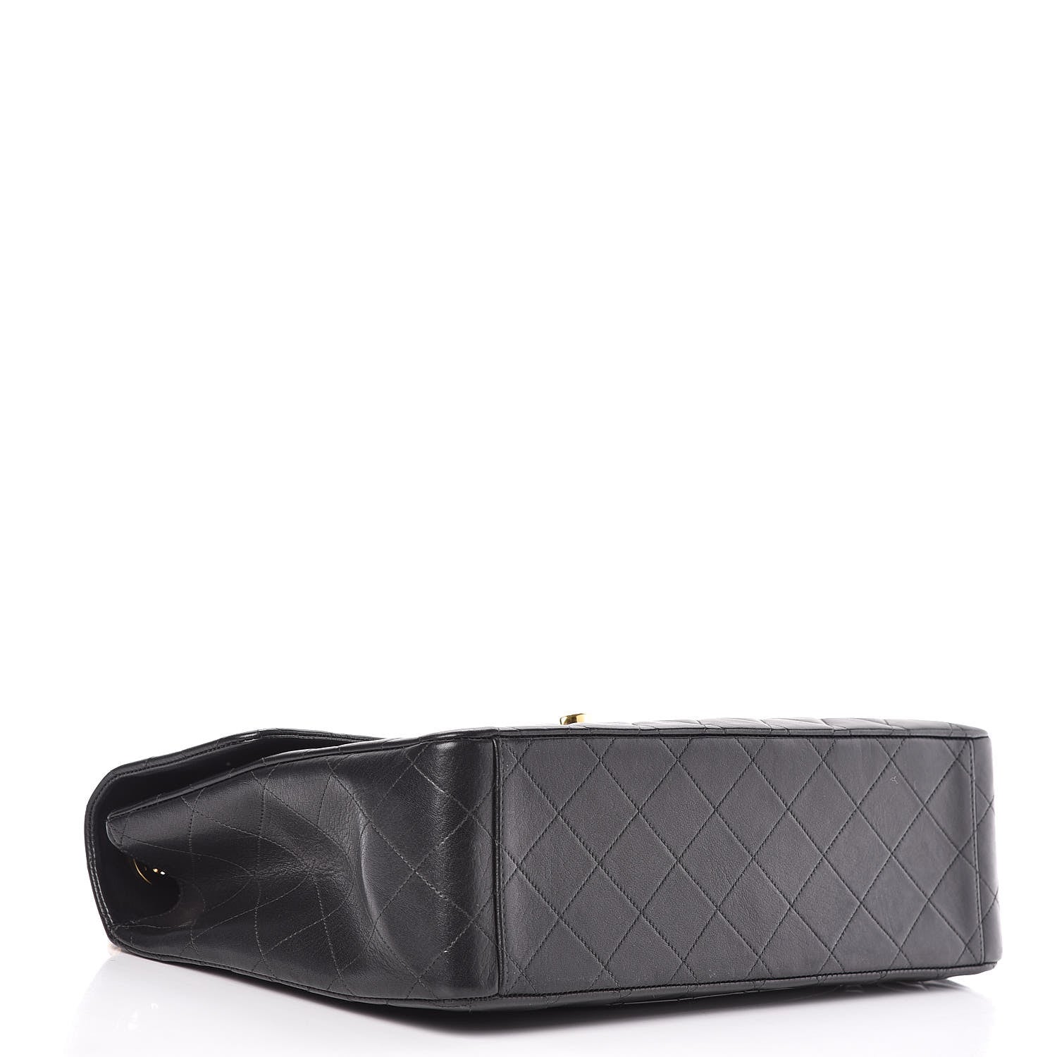 Chanel Lambskin Quilted XL Jumbo Single Flap Black 4 of 12