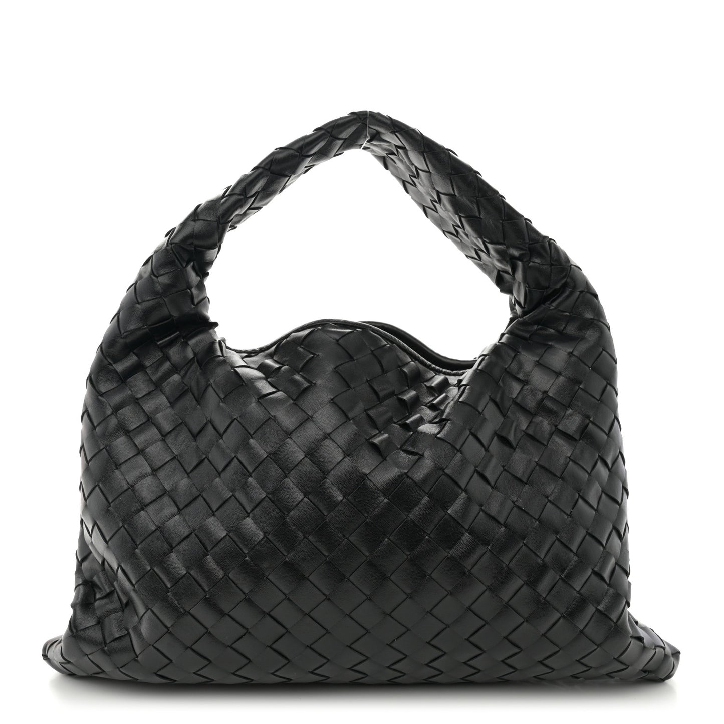 Calfskin Intrecciato Small Hop Black