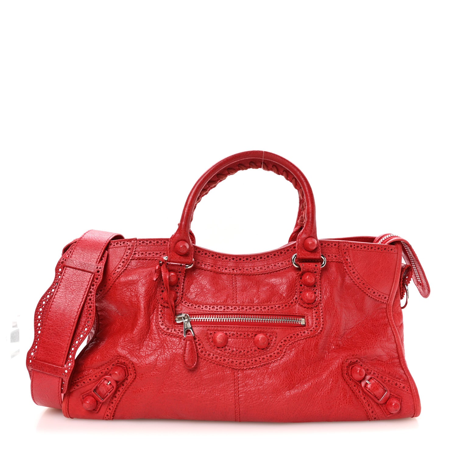 Balenciaga Agneau Giant Brogues Hardware Part Time Coquelicot 1 of 11