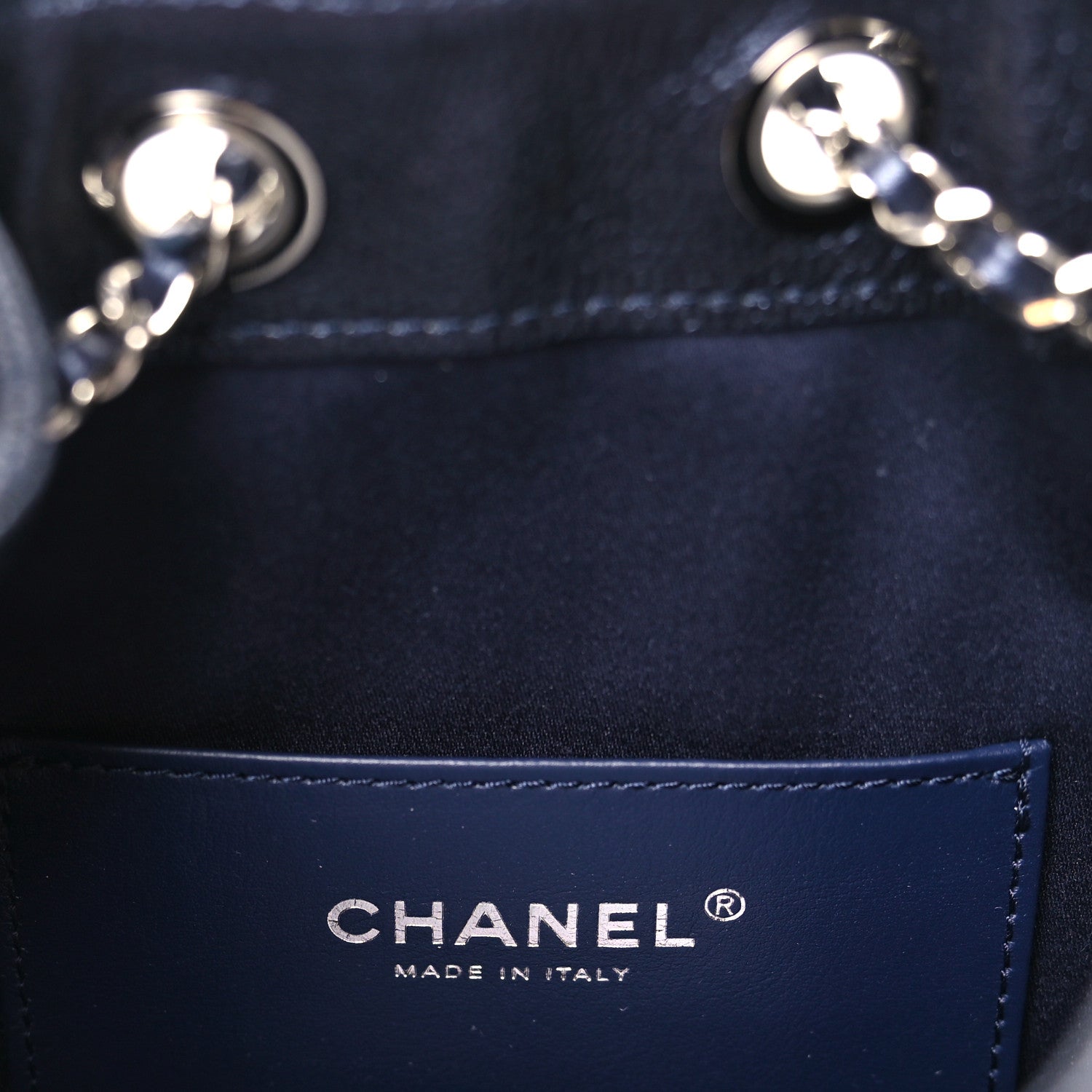 Chanel Metallic Caviar Quilted Mini Chanel 25 Handbag Dark Blue 6 of 11
