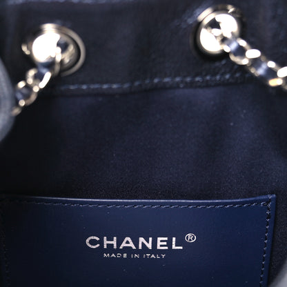 Chanel Metallic Caviar Quilted Mini Chanel 25 Handbag Dark Blue 6 of 11