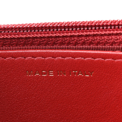 Chanel Caviar Camellia Embossed Wallet On Chain WOC Red 7 of 11