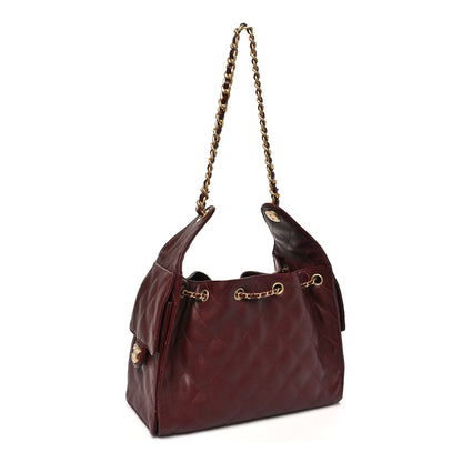Chanel Caviar Quilted Small Chanel 25 Handbag Burgundy 3 of 12