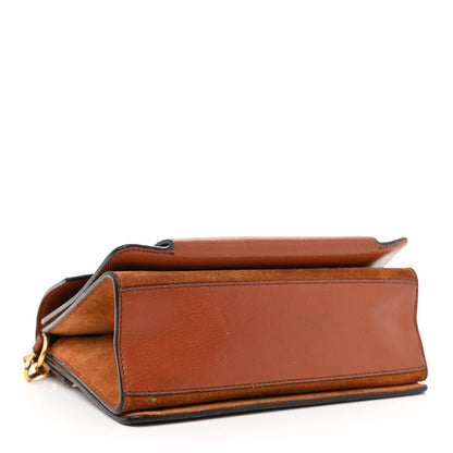 Givenchy Goatskin Suede Small GV3 Shoulder Bag Chestnut 4 of 12