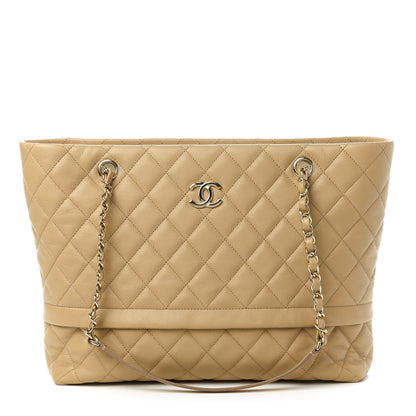 Chanel Caviar Quilted Rolled Up Tote Beige 1 of 11
