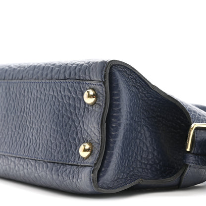 Burberry Signature Grain Small Clifton Bag Navy Blue 10 of 14